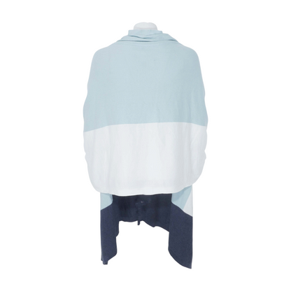 Blue Color Block Cardigan Sweater