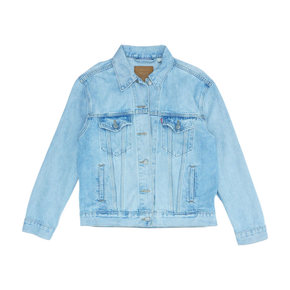 Blue Solid Denim Jacket