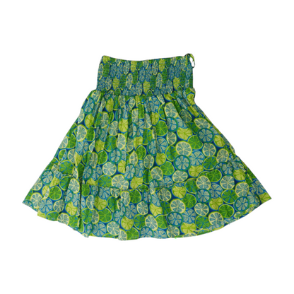 Blue Print Midi Skirt