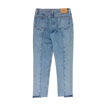 Blue High Rise Slim Leg Jeans