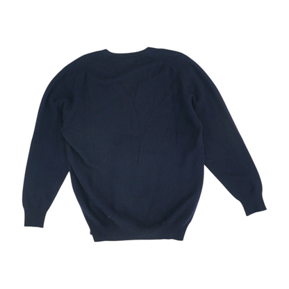 Vintage Navy Solid Pullover Sweater