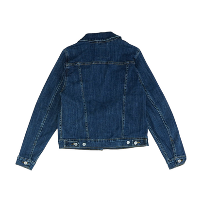 Blue Solid Denim Jacket