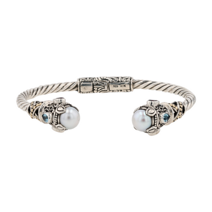 Sterling Silver Freshwater Pearl Cuff Bracelet