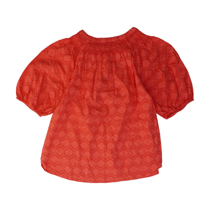 Coral Petite Geometric Blouse