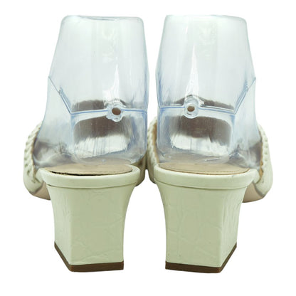 Ivory Block Heel Sandals