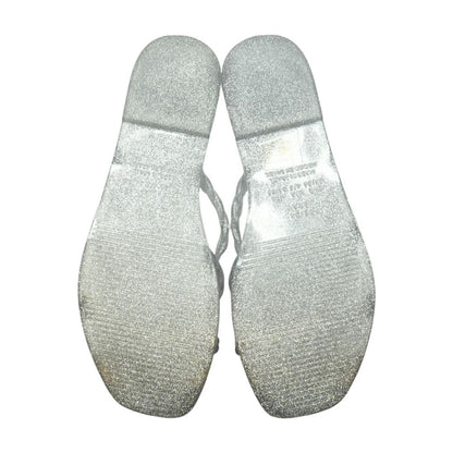 Silver Flat Sandals