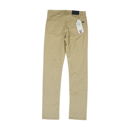 Khaki Solid Casual Pants