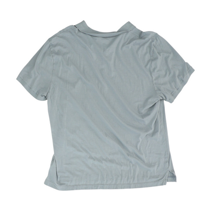 Gray Solid Short Sleeve Polo