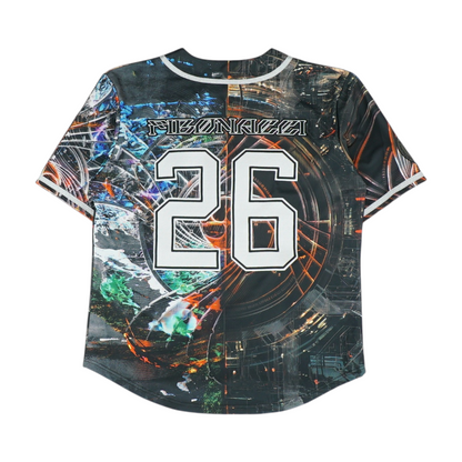 Multi Abstract Short Sleeve Button Down