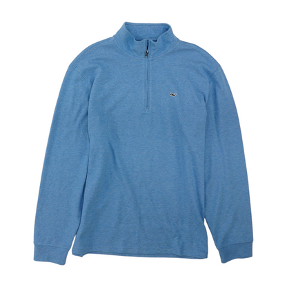 Blue Striped 1/4 Zip Pullover