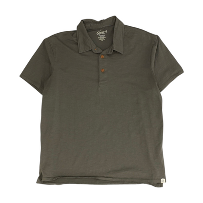 Gray Solid Short Sleeve Polo