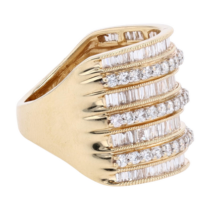 1 1/2 ctw 14K Yellow Gold Diamond Fashion Ring