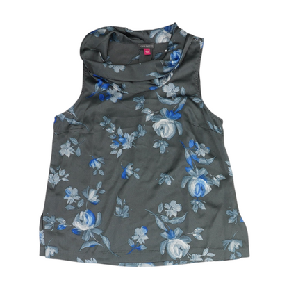 Gray Floral Blouse