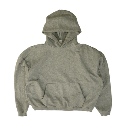 Gray Solid Hoodie Pullover
