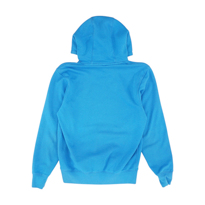 Blue Solid Hoodie Pullover