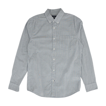 White Check Long Sleeve Button Down