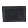 CC Camellia Embossed Leather Card Holder in Black