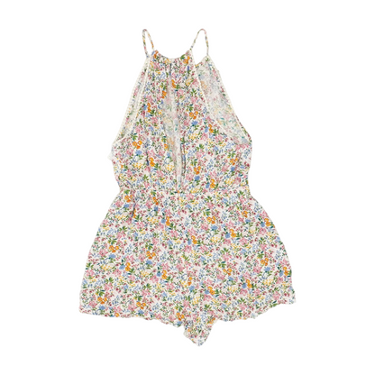 White Floral Romper