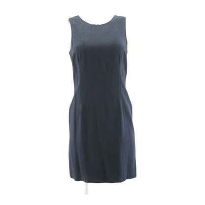 Vintage Navy Solid Sleeveless Dress