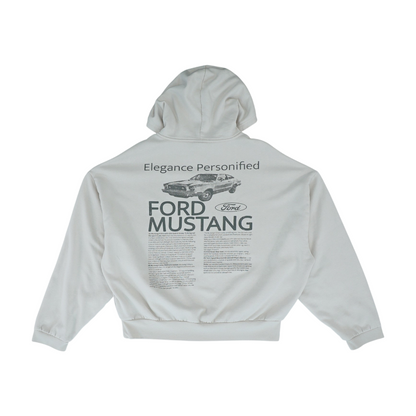 Beige Solid Hoodie Pullover