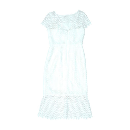 White Eyelet Midi Dress