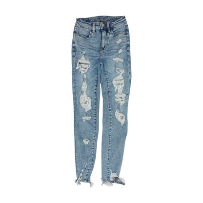 Blue High Rise Skinny Leg Jeans