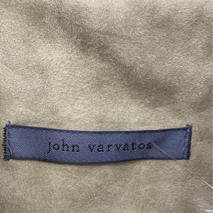 Beige Solid Goat Suede Jacket