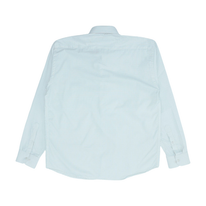 White Check Long Sleeve Button Down
