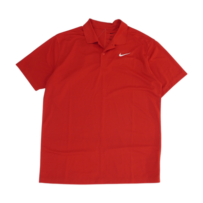 Red Solid Short Sleeve Polo