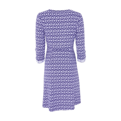 Navy Print Mini Dress