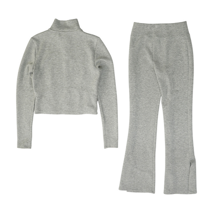 Gray Solid Pant Set