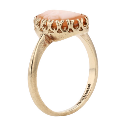 10K Yellow Gold Shell Fashion Ring
