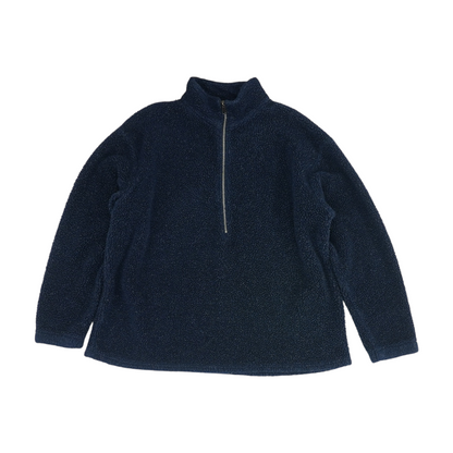 Vintage Navy Solid 1/4 Zip Pullover