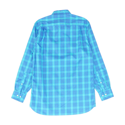 Blue Plaid Long Sleeve Button Down