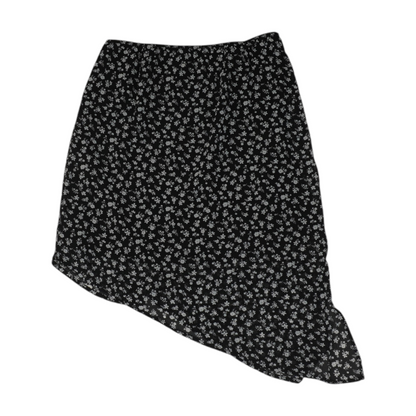 Black Floral Midi Skirt