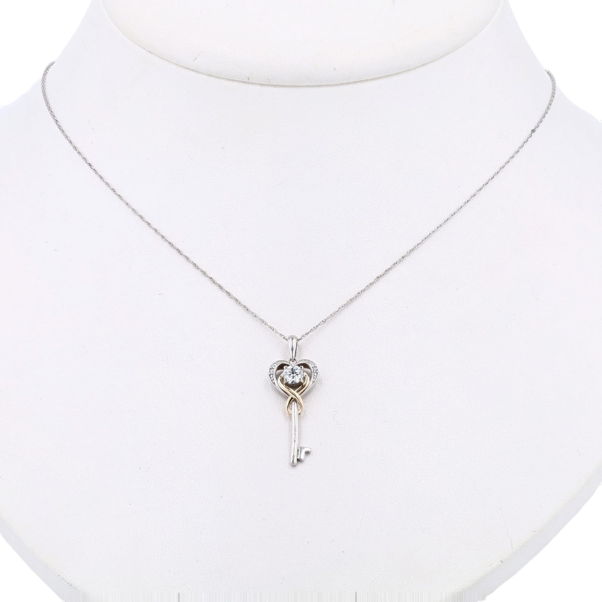 1/5 ctw Sterling Silver Lab Grown Diamond Pendant Necklace