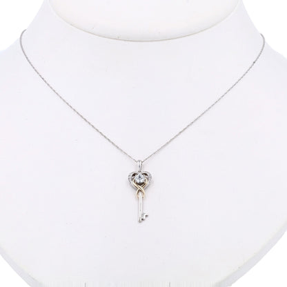 1/5 ctw Sterling Silver Lab Grown Diamond Pendant Necklace