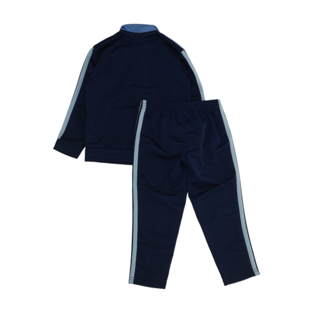 Blue Color Block Long Sleeve Set
