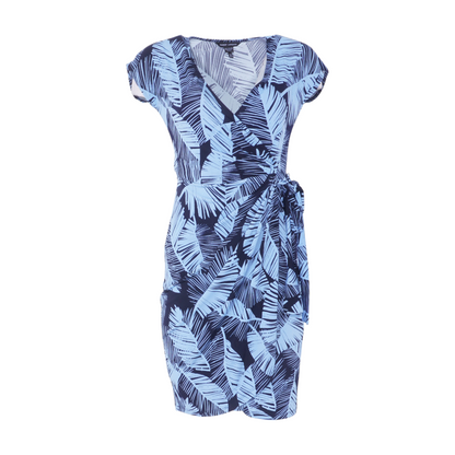 Navy Print Midi Dress