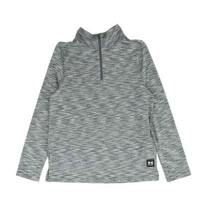 Gray Striped 1/4 Zip Pullover