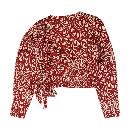 Red Abstract Blouse