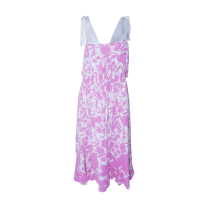 Pink Floral Midi Dress