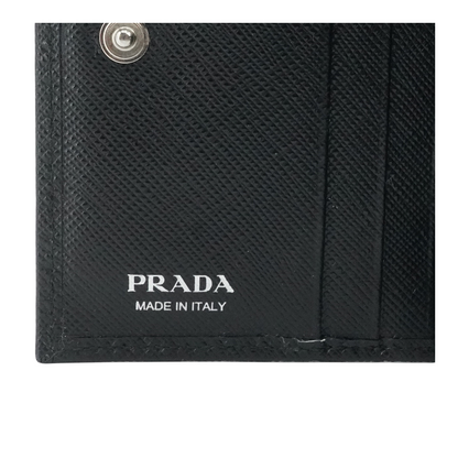 Black Small Saffiano Leather Wallet