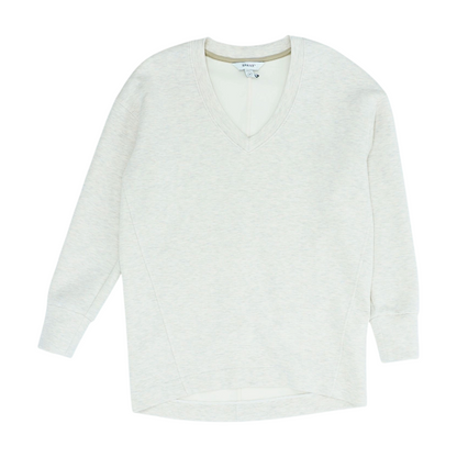 Cream Solid Sweatshirt Pullover
