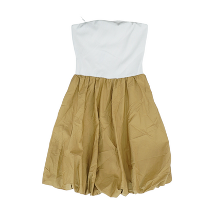 Khaki Color Block Midi Dress
