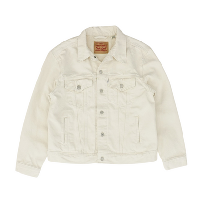 Ivory Solid Denim Jacket