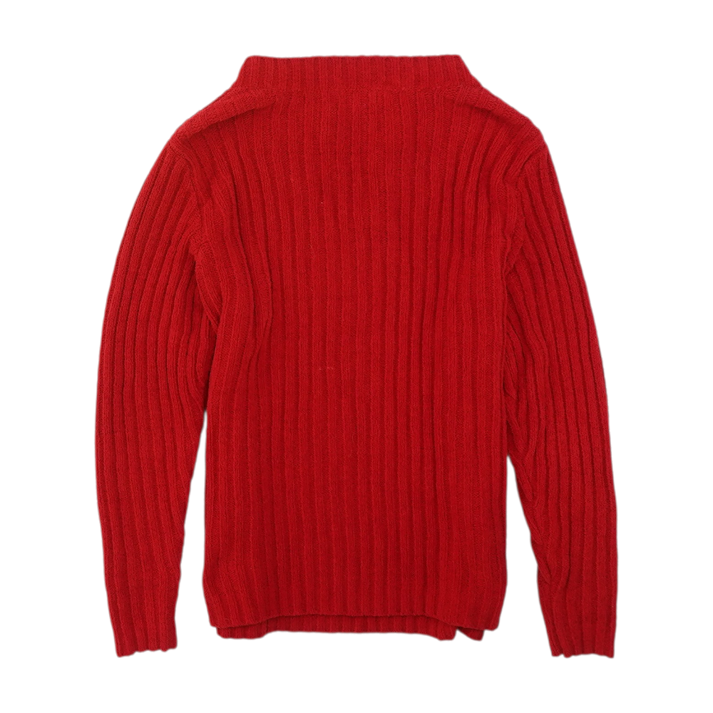 Red Plus Size Pullover Sweater