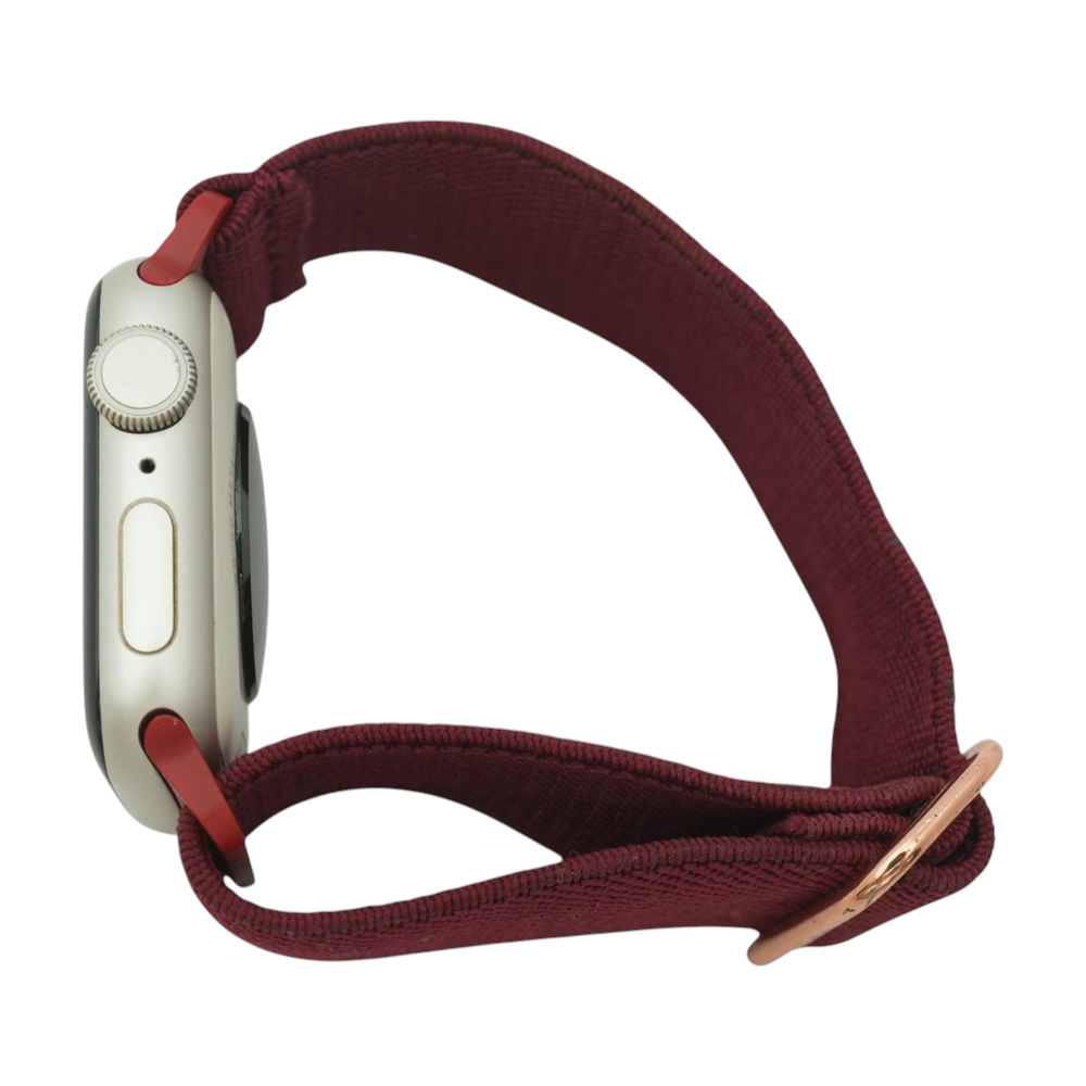 40mm Series SE 3 Silver Smartwatch Punch Red Band S/M