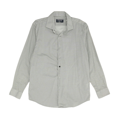 White Polka Dot Long Sleeve Button Down