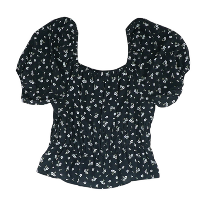 Black Floral Blouse